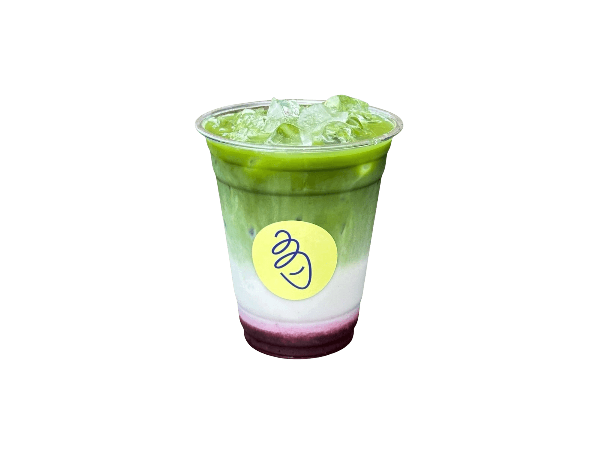 Iced blueberry matcha