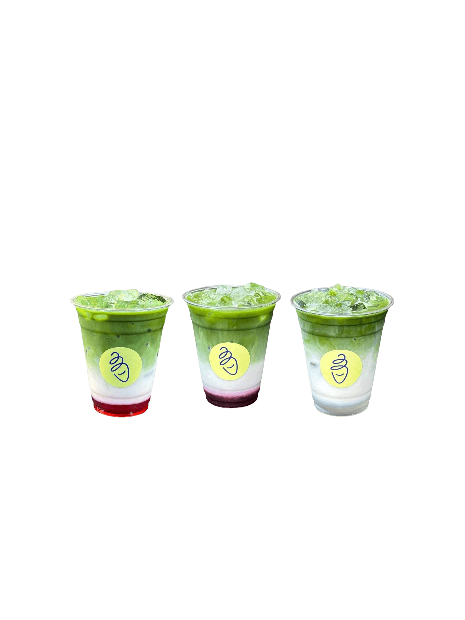 Group iced matcha